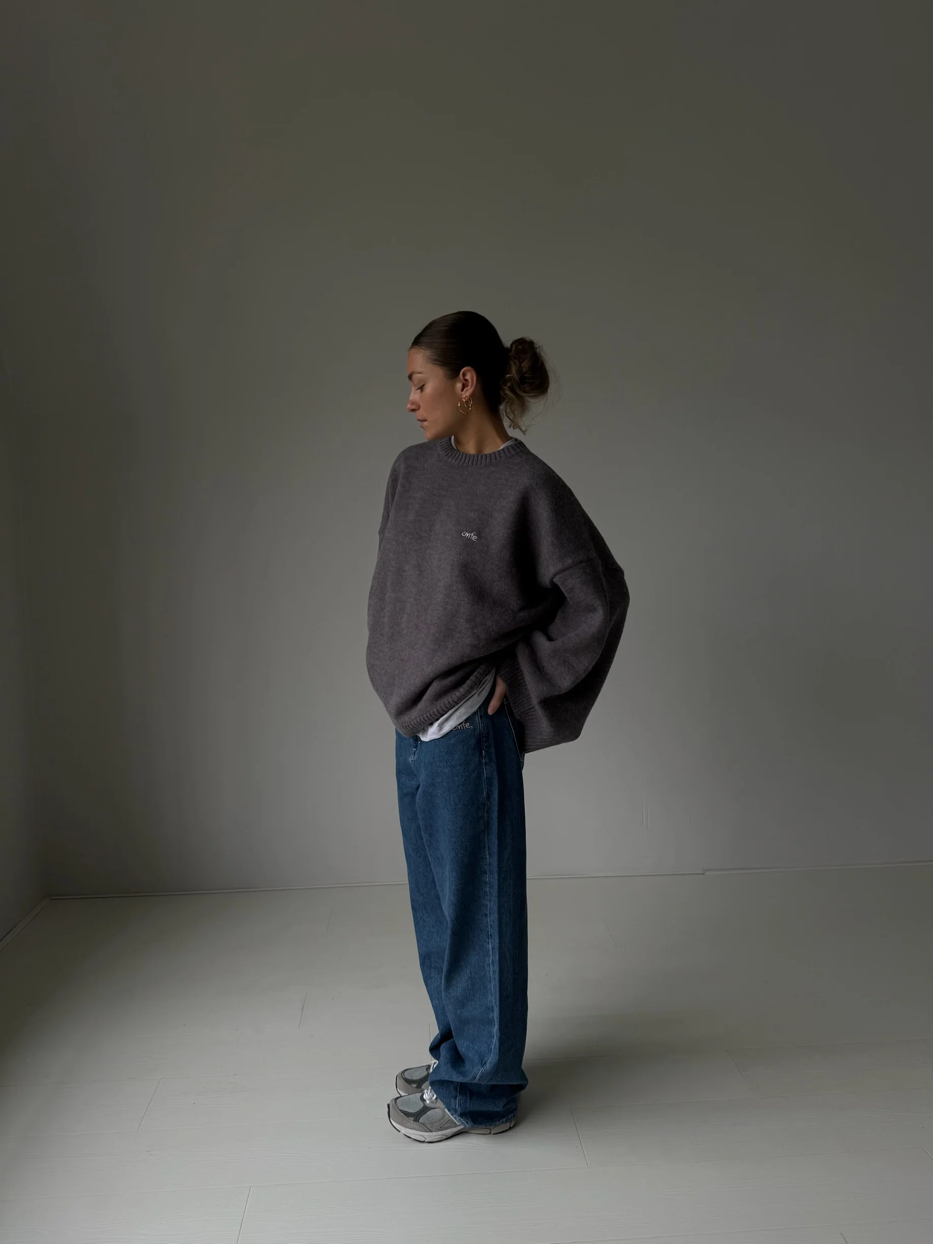 cmfe. oversized knit sweater - dark grey - Image 2