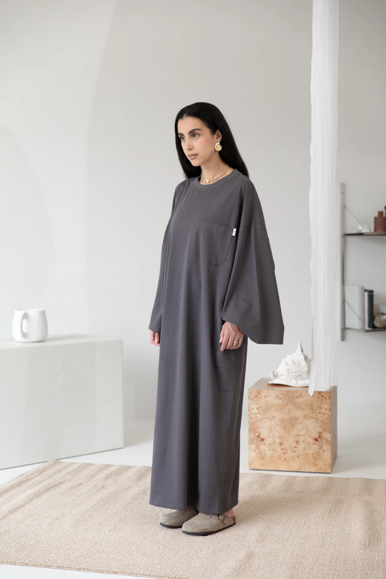cmfe. oversized t-shirt dress - charchoal grey - Image 3