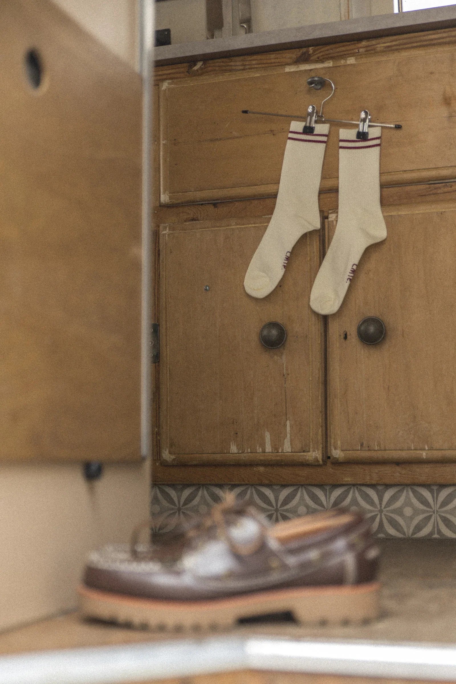 cmfe. socks - cream/maroon - Image 2