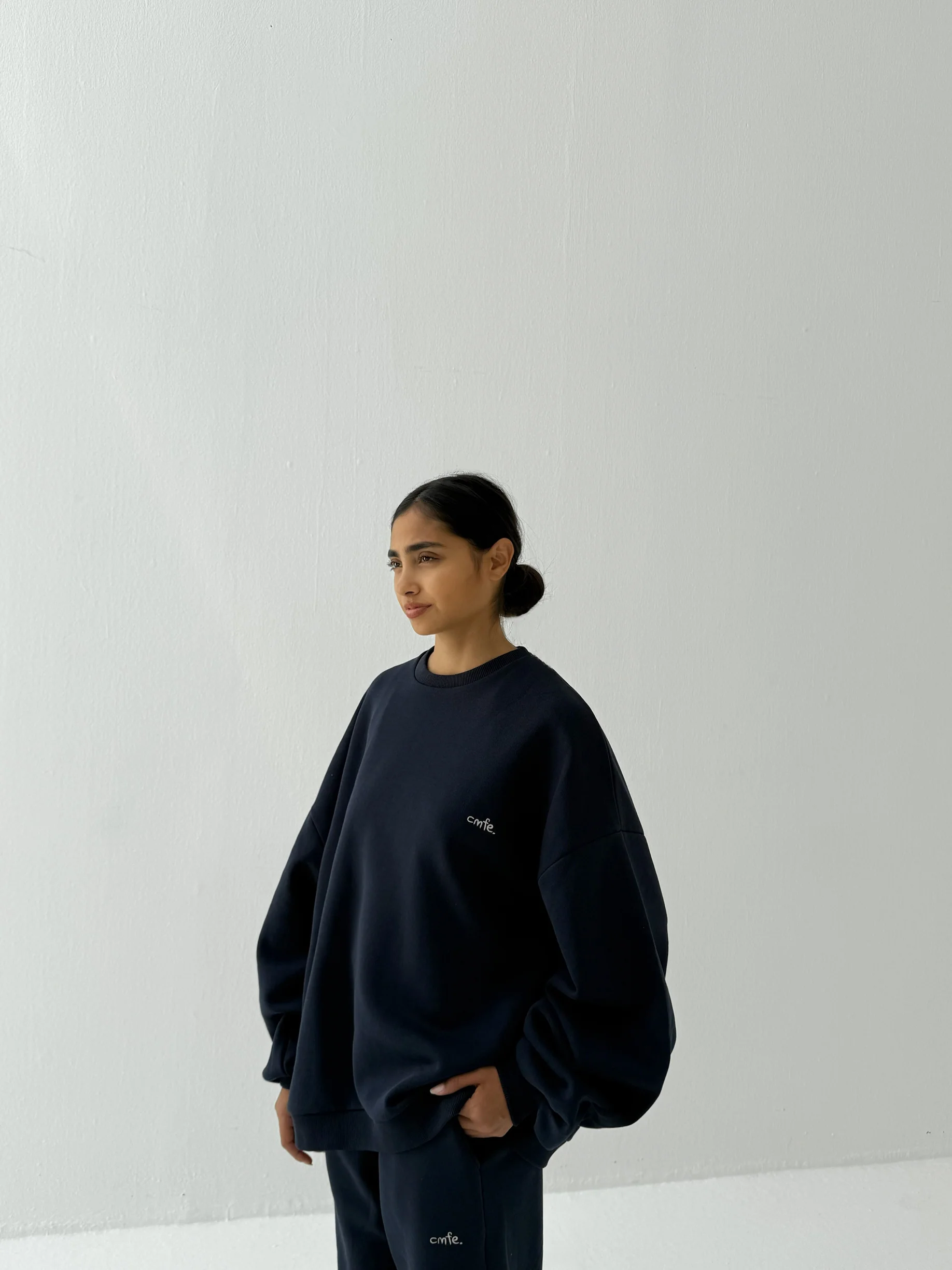cmfe. sweatshirt - navy blue